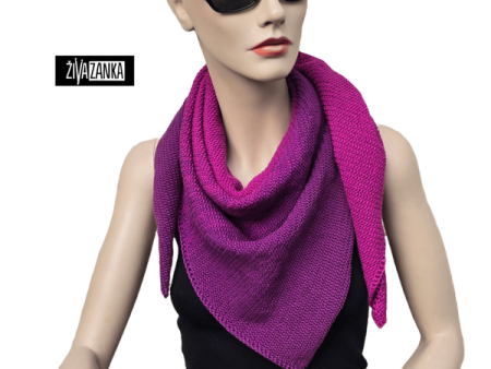 Magenta Purple Ombre Cotton Shawl