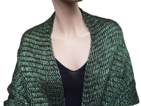 Moss Green Multifunctional Infinity Scarf with Metallic Effect