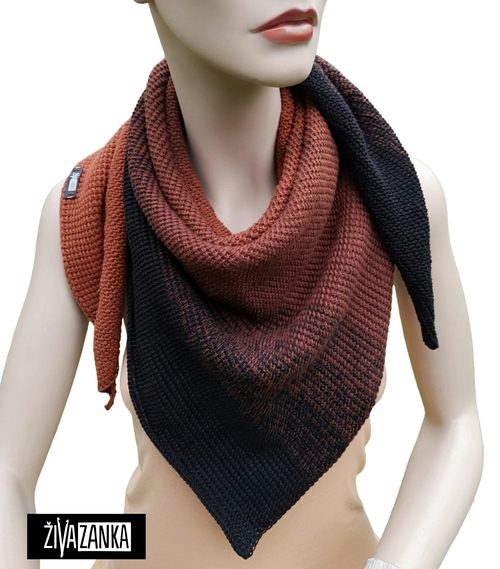 Brown & Black Ombre Cotton Shawl