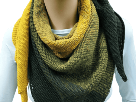 Green & Yellow Ombre Cotton Shawl