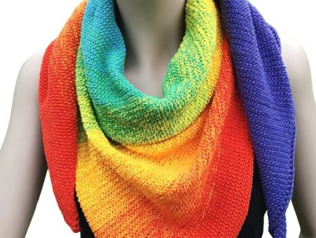 Rainbow Ombre Cotton Shawl